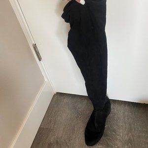 Black Steve Madden Suede Knee high boots